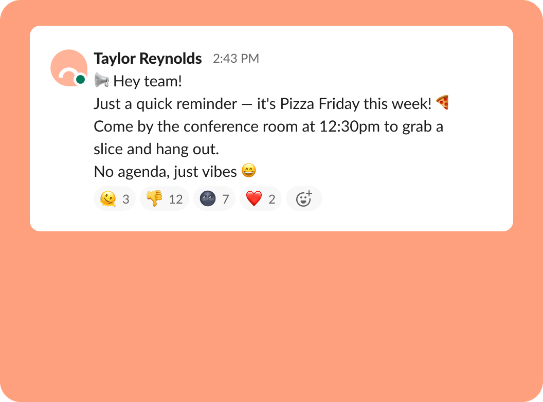 Employees aren’t motivated to attend team events.